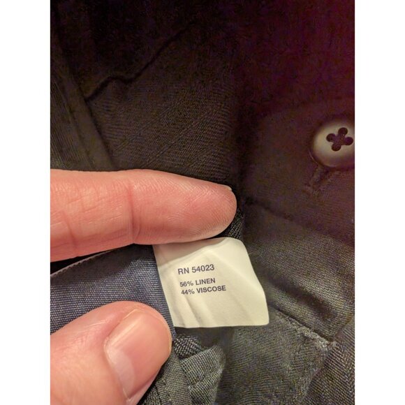 GAP Classic Fit Linen Blend Dress Pants Womens 2R Black Wide Leg NWT - Picture 6 of 8